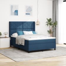 vidaXL Boxspring Ágy Matrac Fekvőfelület Kék 140x200 cm Szövet ágy és ágykellék