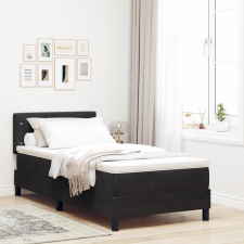 vidaXL Boxspring Ágy Matrac Háló fekete 100x200 cm Bársony ágy és ágykellék
