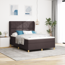 vidaXL Boxspring Ágy Matrac Kávébarna 140x200 cm Szövet ágy és ágykellék