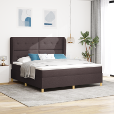vidaXL Boxspring Ágy Matrac Kávébarna 180x200 cm Szövet ágy és ágykellék