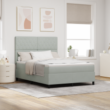 vidaXL Boxspring Ágy Matrac Kiemelt Szürke 160x200 cm Bársony ágy és ágykellék