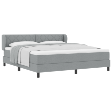 vidaXL Boxspring Ágy Matrac Könnyű Szürke 180x200 cm Szövet (3340101) ágy és ágykellék
