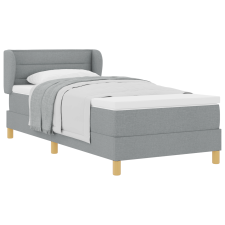 vidaXL Boxspring Ágy Matrac Közepes Szürke 80x200 cm Szövet (3340115) ágy és ágykellék