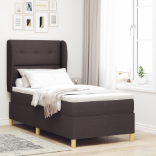 vidaXL Boxspring Ágy Matrac Közepesbarna 90x200 cm Szövet ágy és ágykellék