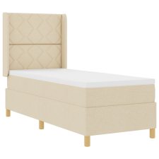 vidaXL Boxspring Ágy Matrac & LED Krém 80x200 cm Szövet (3343726) ágy és ágykellék