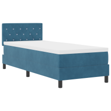 vidaXL Boxspring Ágy Matrac Melyenkék 80x200 cm Vászon (3339072) ágy és ágykellék