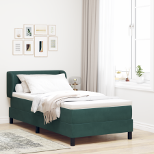 vidaXL Boxspring Ágy Matrac Mogyorózöld 80x200 cm Bársony ágy és ágykellék