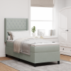 vidaXL Boxspring Ágy Matrac Nappali Szürke 80x200 cm Bársony