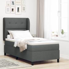 vidaXL Boxspring Ágy Matrac Néhány Szürke 90x200 cm Szövet ágy és ágykellék