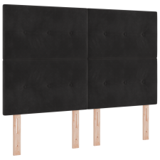 vidaXL Boxspring Ágy Matrac nélkül Fekete 140x190 cm Átlátszatlan (3340924) ágy és ágykellék