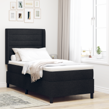 vidaXL Boxspring Ágy Matrac nélkül Fekete 80x200 cm Szövet ágy és ágykellék