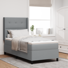 vidaXL Boxspring Ágy Matrac Nélkül, Világosszürke, 90x190 cm, Szövet ágy és ágykellék