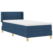 vidaXL Boxspring Ágy Matrac Sedlival Kék, 100 x 200 cm, textil. ágy és ágykellék