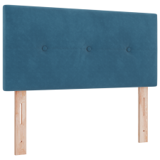 vidaXL Boxspring Ágy Matracal Sötét Kék 90x190 cm Bársony (3341448) ágy és ágykellék