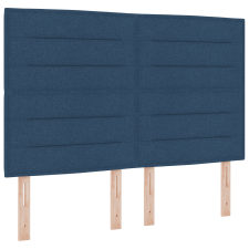 vidaXL Boxspring Ágy Matraccal és LED Kék 160x200 cm Szövet (3343039) ágy és ágykellék