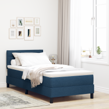 vidaXL Boxspring Ágy Matraccal és LED Kék 80x200 cm Szövet ágy és ágykellék