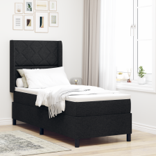 vidaXL Boxspring Ágy Matraccal Fekete 90x190 cm Szövet ágy és ágykellék