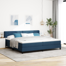 vidaXL Boxspring ágy matraccal, kék színben, 200cm x 200cm, szövet. ágy és ágykellék