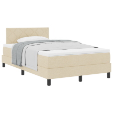 vidaXL Boxspring Ágy Matraccal Krém 120x190 cm Szövet (3338753) ágy és ágykellék