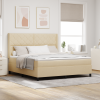 vidaXL Boxspring ágy matraccal - Krém 180x200 cm Szövet