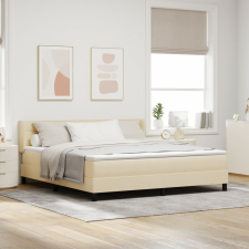 vidaXL Boxspring Ágy Matraccal – Krém színben, 180 x 200 cm, szövetből. ágy és ágykellék