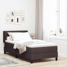 vidaXL Boxspring ágy matraccal matracmal Sötét Barna 90 x 190 cm ágy és ágykellék
