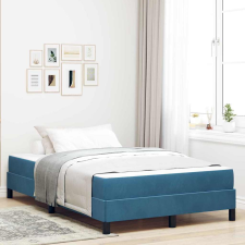 vidaXL Boxspring ágy matraccal Sötét kék 120 x 200 cm Bársony ágy és ágykellék
