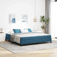 vidaXL Boxspring ágy matraccal Sötét kék 180 x 200 cm Bársony ágy és ágykellék