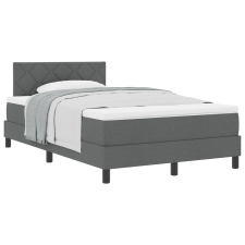 vidaXL Boxspring ágy matraccal sötétszürke 120x200 cm szövet (3338756) ágy és ágykellék