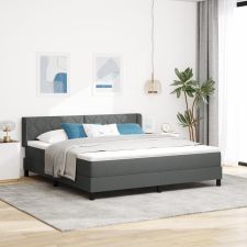 vidaXL Boxspring Ágy Matraccal Sötétszürke 180x200 cm Szövet ágy és ágykellék