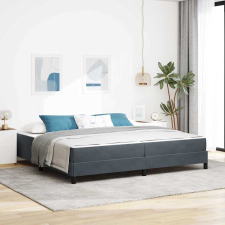 vidaXL Boxspring ágy matraccal Sötétszürke 200 x 200 cm Bársony ágy és ágykellék