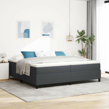 vidaXL Boxspring ágy matraccal Sötétszürke 200x200 cm Kordbársony anyag ágy és ágykellék