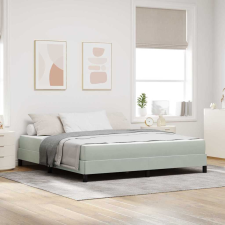 vidaXL Boxspring ágy matraccal Világosszürke 180 x 200 cm Bársony ágy és ágykellék