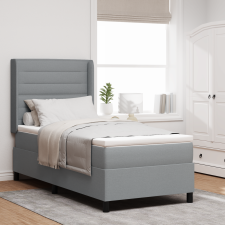 vidaXL Boxspring Ágy Matraccal Világosszürke 90x190 cm Szövet ágy és ágykellék