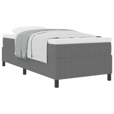 vidaXL Boxspring Ágy Matraccal Világosszürke Egyágyas Kordbársony (3337437) ágy és ágykellék