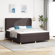 vidaXL Boxspring Ágy Matracokkal Sötétbarna 180x200 cm Szövet ágy és ágykellék