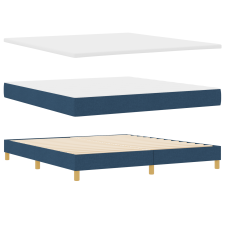 vidaXL Boxspring Ágy Mattal - Kék, 180x200 cm, Szövet (3340296) ágy és ágykellék