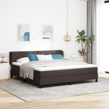 vidaXL Boxspring Ágy Mattal Sötétbarna 180x200 cm Szövet ágy és ágykellék