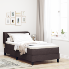 vidaXL Boxspring Ágy Mattal Sötétbarna 90x190 cm Szövet ágy és ágykellék