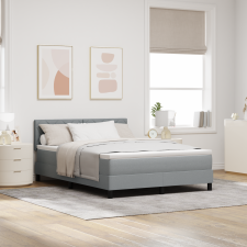 vidaXL Boxspring Ágy Mattal Világosszürke 140x200 cm Szövet ágy és ágykellék