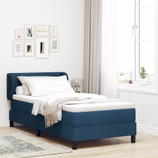 vidaXL Boxspring Ágy Mattressz Kék 80x200 cm Szövet ágy és ágykellék