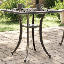 vidaXL bronzszínű öntött alumínium kerti asztal 53 x 53 x 53 cm kerti bútor