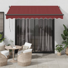 vidaXL burgundi vörös automata kihúzható napellenző 300 x 250 cm kerti bútor