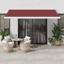 vidaXL burgundi vörös kézzel kihúzható napellenző 400 x 300 cm kerti bútor