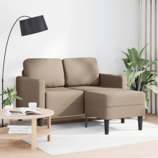 vidaXL cappuccino műbőr 2 üléses kanapé L-alakú kanapéval 125 cm bútor
