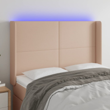 vidaXL cappuccino műbőr LED-es fejtámla 147x16x118/128 cm ágy és ágykellék