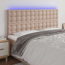 vidaXL cappuccino műbőr LED-es fejtámla 200x5x118/128 cm ágy és ágykellék