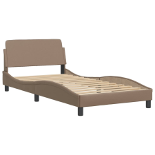 vidaXL cappuccino színű műbőr ágykeret fejtámlával 100x200 cm (373142) ágy és ágykellék