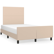 vidaXL cappuccino színű műbőr ágykeret fejtámlával 120x190 cm ágy és ágykellék
