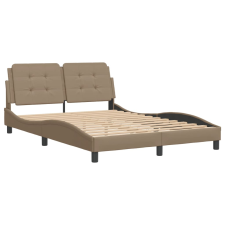 vidaXL cappuccino színű műbőr ágykeret fejtámlával 120x200 cm ágy és ágykellék